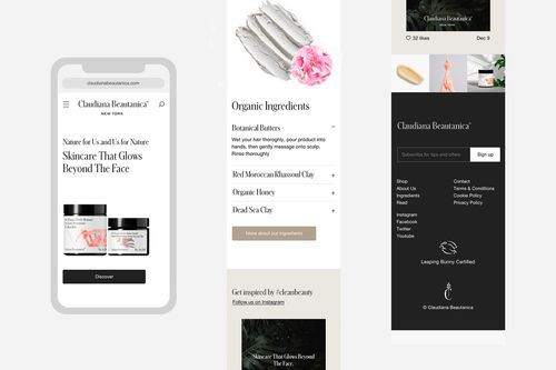Claudiana Beautanica 移動(dòng)端網(wǎng)頁(yè)設(shè)計(jì) 融合美學(xué)與功能的現(xiàn)代用戶(hù)體驗(yàn)